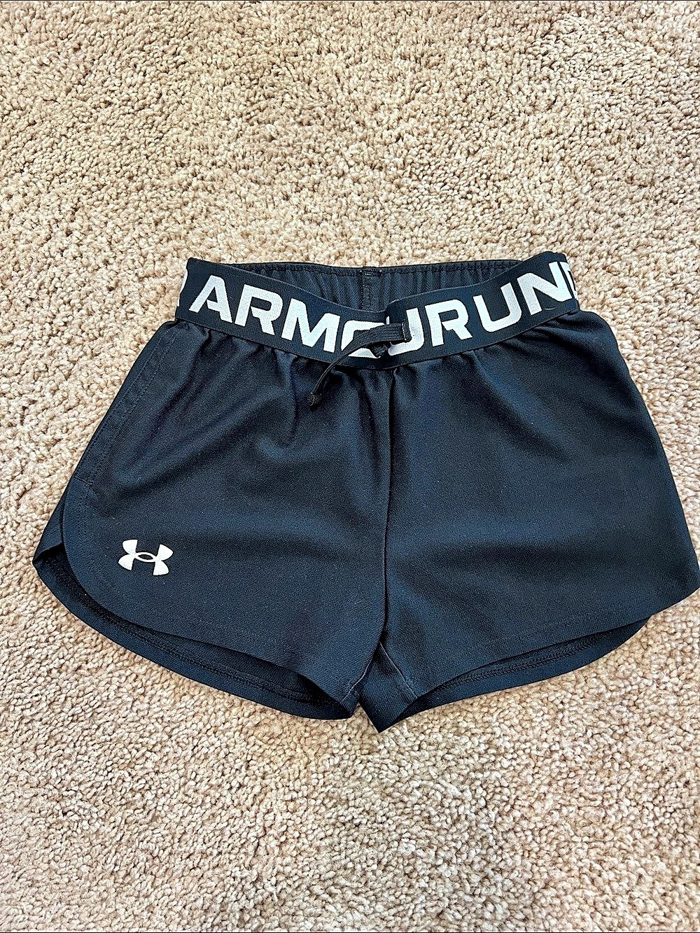 Under Armour Girls' UA Tech Play Up Shorts Black XXS